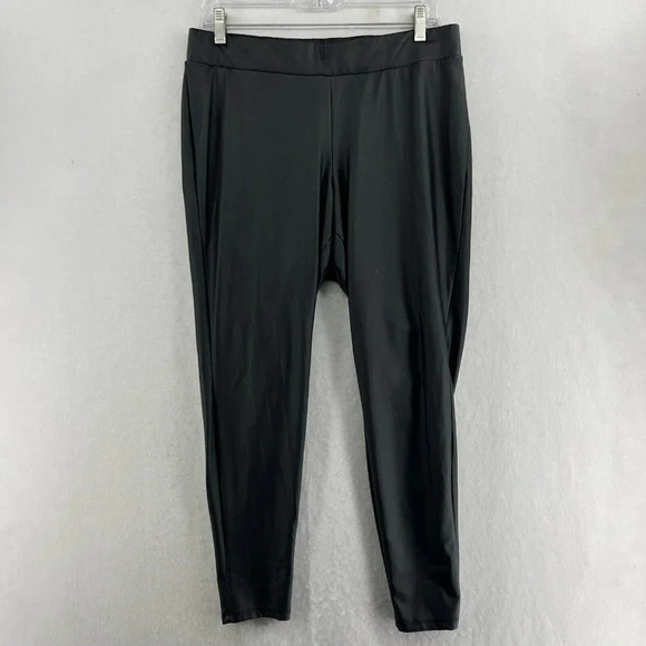 Torrid Leggings Women's Sz 1 Black Elastic Waist Mid-Rise Pull-On Stretch - Picture 1 of 12